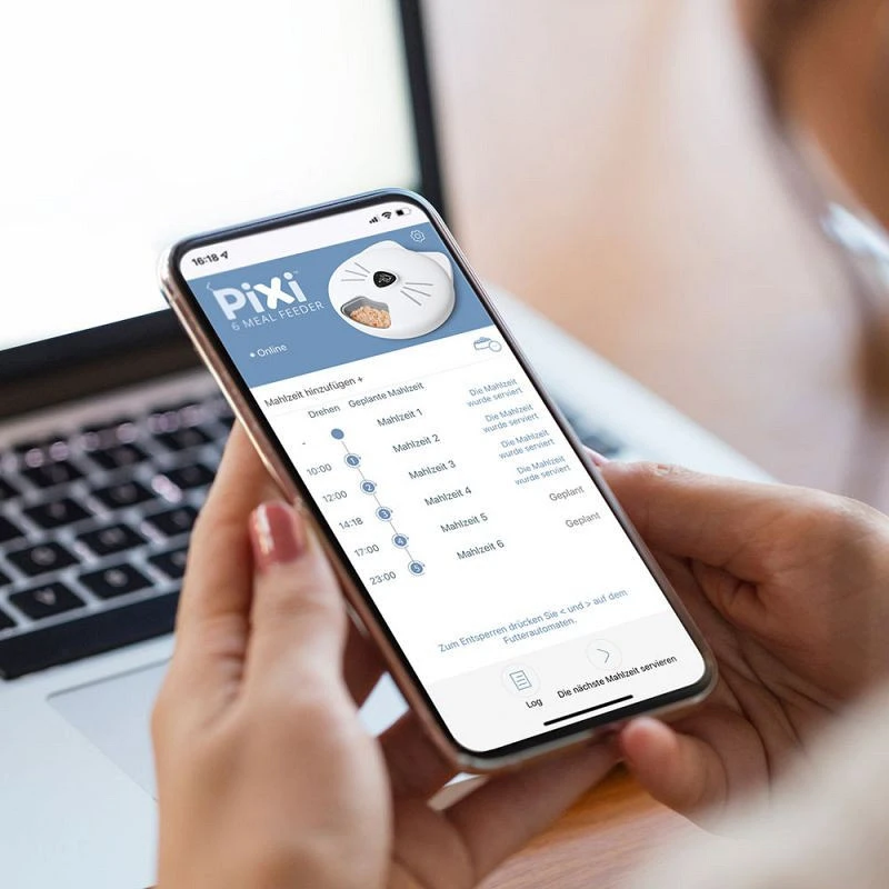 Catit PIXI Smart 6-Meal Feeder Wit 3 Catit PIXI Smart 6-Meal Feeder Wit - Afbeelding 3