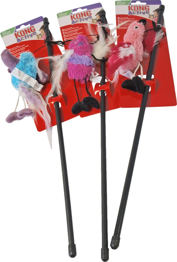Kong Active Feather Teaser Assorti 2 Kong Active Feather Teaser Assorti - Afbeelding 2