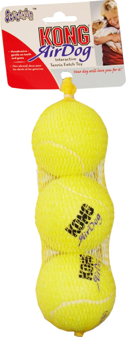 Kong AirDog Squeakair Tennisbal 3 St 3 Kong AirDog Squeakair Tennisbal 3 St - Afbeelding 3