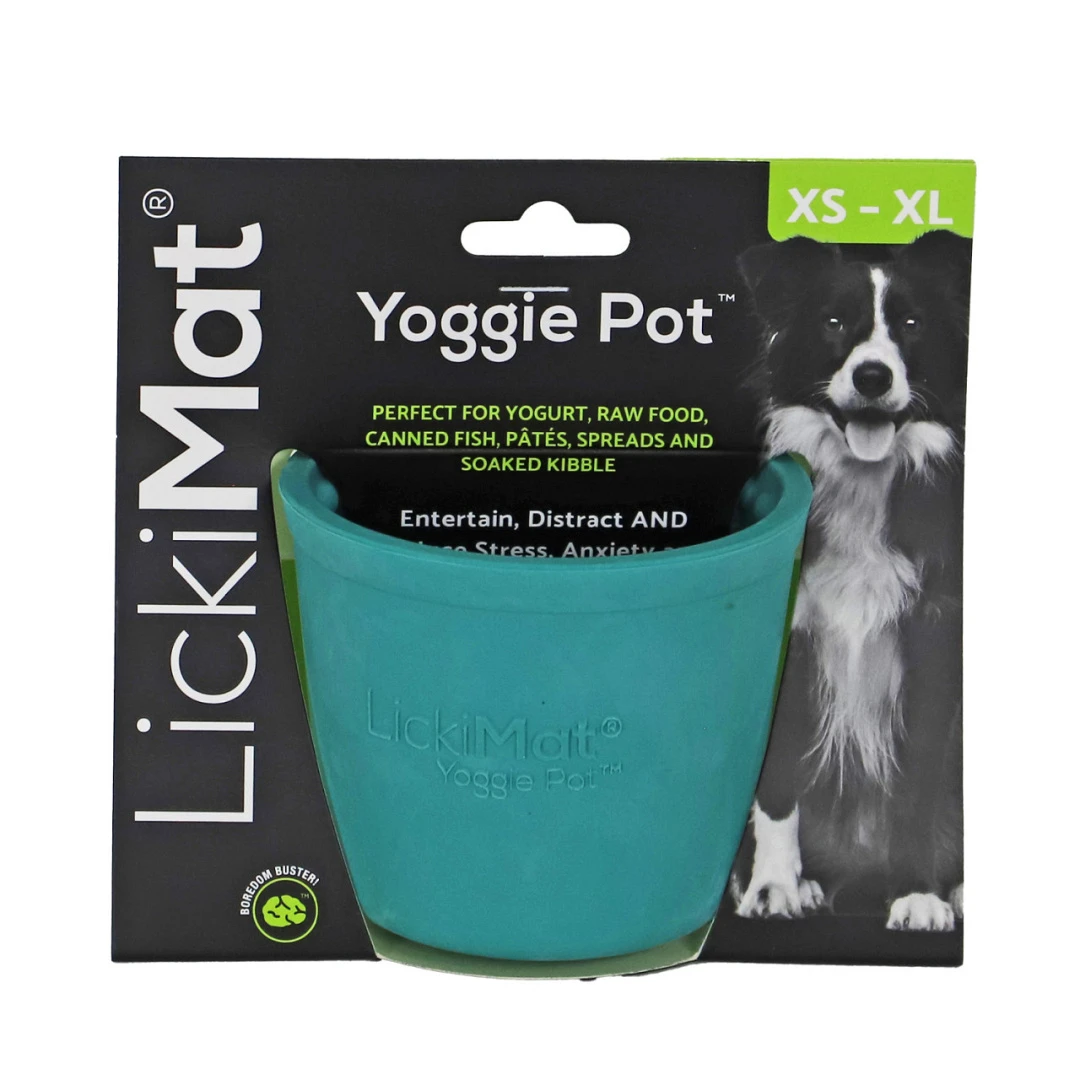 Lickimat Yoggie Pot Turquoise 8 Cm 1 Lickimat Yoggie Pot Turquoise 8 Cm