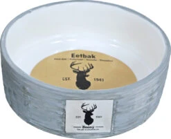 Boony Est. 1941 Voerbak Steen Wicker Grey -Beeztees Winkel 0212197