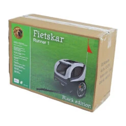 Boon Hondenfietskar Runner 1 Black Edition Grijs/Grijs -Beeztees Winkel 0212198 doos