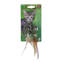 Boon Kattenspeelgoed Catnip Muis Met Verenstaart 2 St