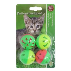 Boon Kattenspeelgoed Sterrenbal Met Bel Assorti 4 St