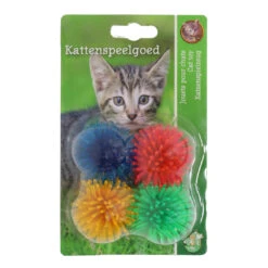 Boon Kattenspeelgoed Prikkelbal Assorti 4 St