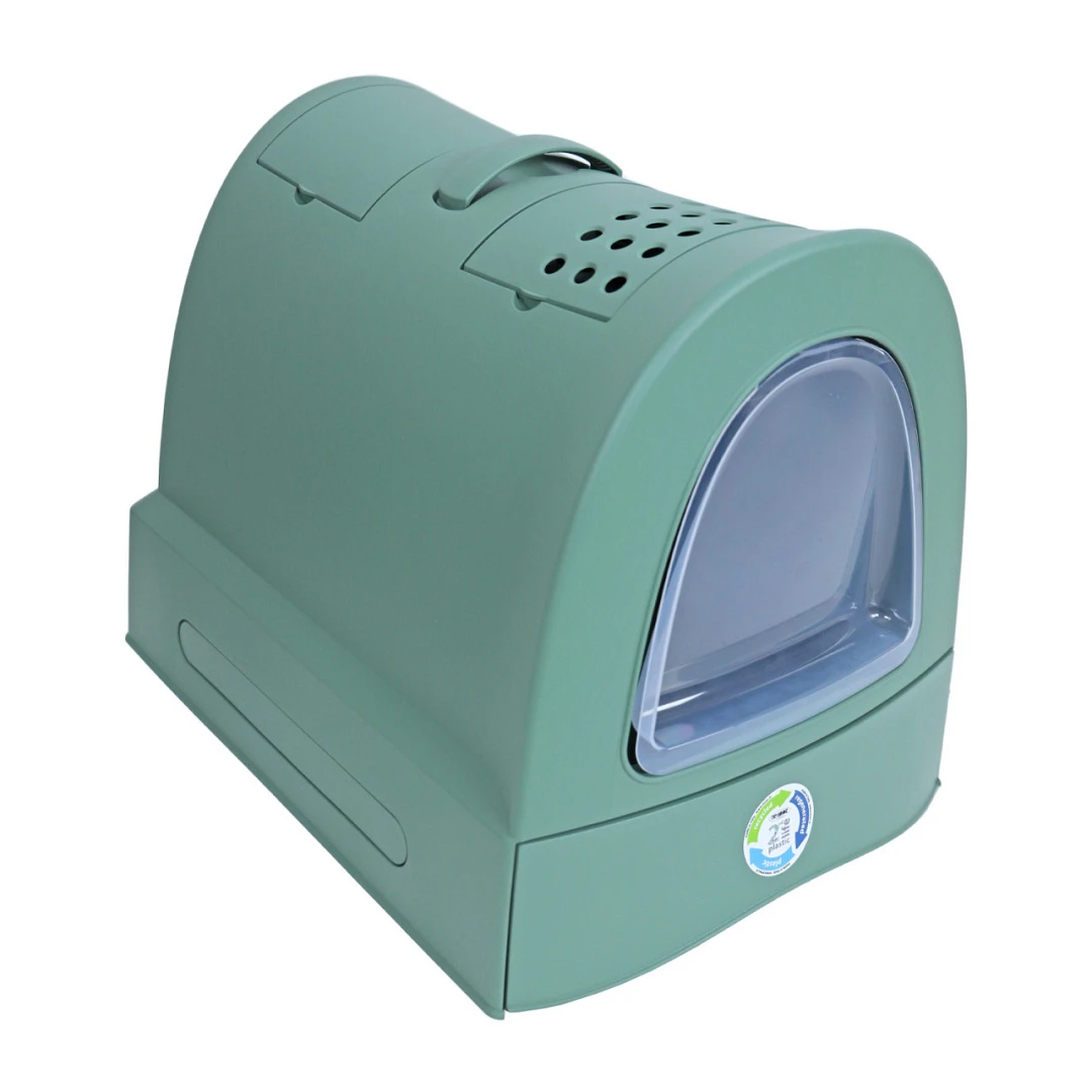 Imac Kattenbak Zuma 2nd Life Plastic Met Lade Groen 1 Imac Kattenbak Zuma 2nd Life Plastic Met Lade Groen