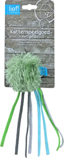 Lief! Lifestyle Boys Bal Met Catnip En Staart Assorti 15 Cm -Beeztees Winkel 0426200 groen