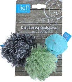 Lief! Lifestyle Boys 3 X Bal Met Catnip 15 Cm