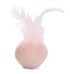 Beeztees Kitten Bal Met Veer Rizo Roze