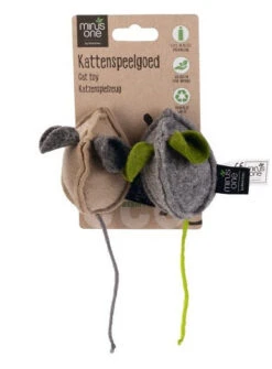 Beeztees Kattenspeelgoed Minus One Muis Luca 2 St