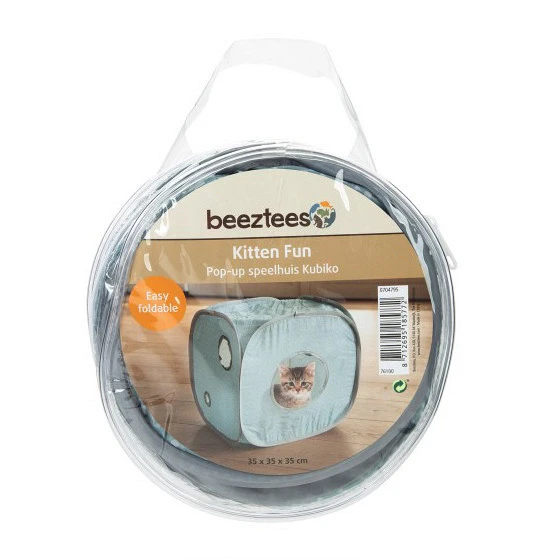 Beeztees Kittenhuis Kubiko Blauw 2 Beeztees Kittenhuis Kubiko Blauw - Afbeelding 2