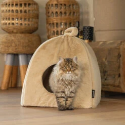 Beeztees Kattenhuis Moza Beige -Beeztees Winkel 0705361 3