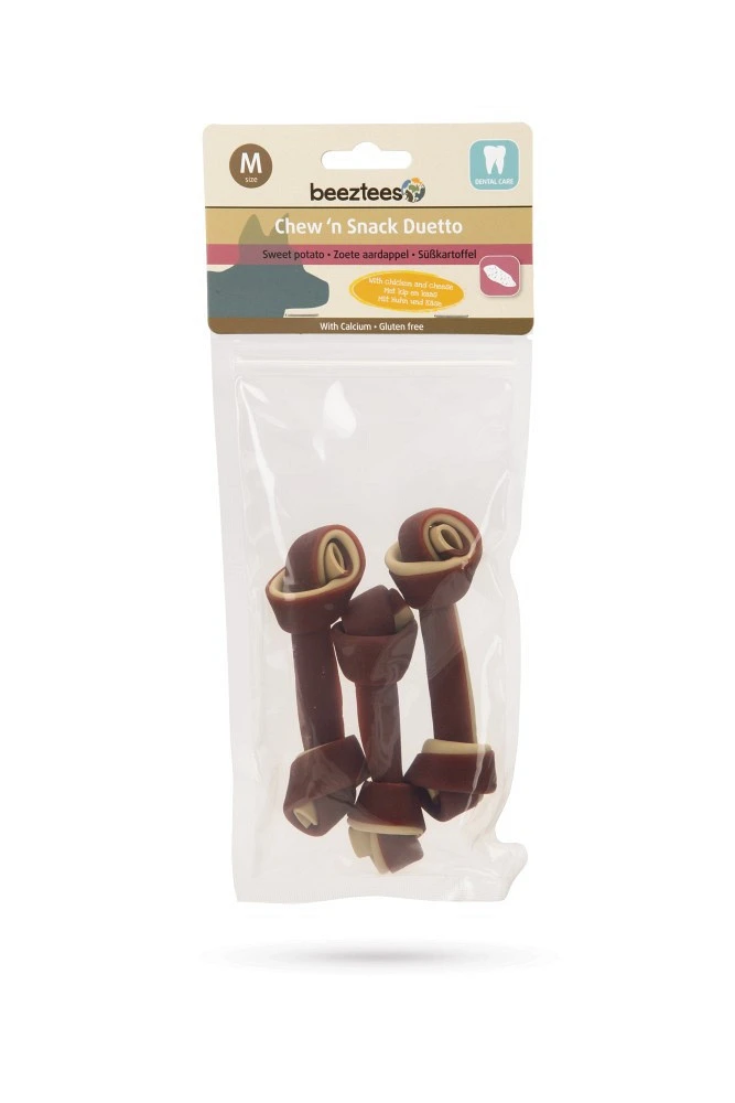 Beeztees Chew 'n Snack Duetto Kip/kaas 11 Cm 2 Beeztees Chew 'n Snack Duetto Kip/kaas 11 Cm - Afbeelding 2