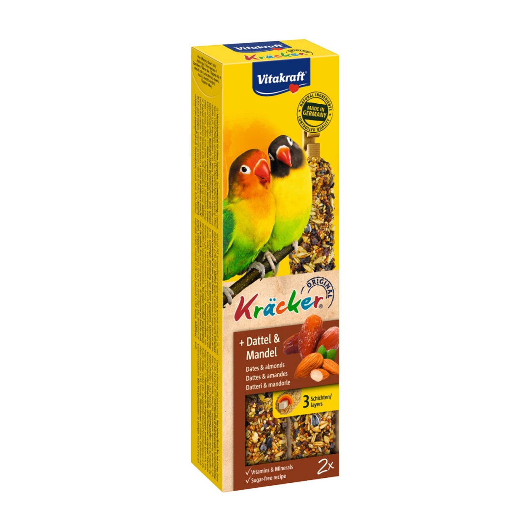 Vitakraft Kräcker Original Agapornide - Dadel En Amandel 2 St 1 Vitakraft Kräcker Original Agapornide - Dadel En Amandel 2 St
