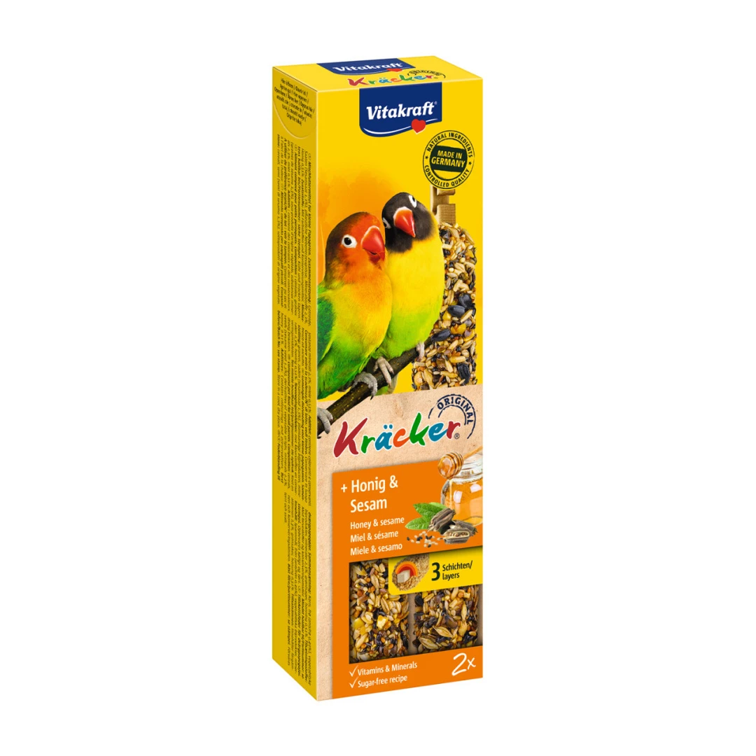 Vitakraft Kräcker Original Agapornide - Honing En Sesam 2 St 1 Vitakraft Kräcker Original Agapornide - Honing En Sesam 2 St