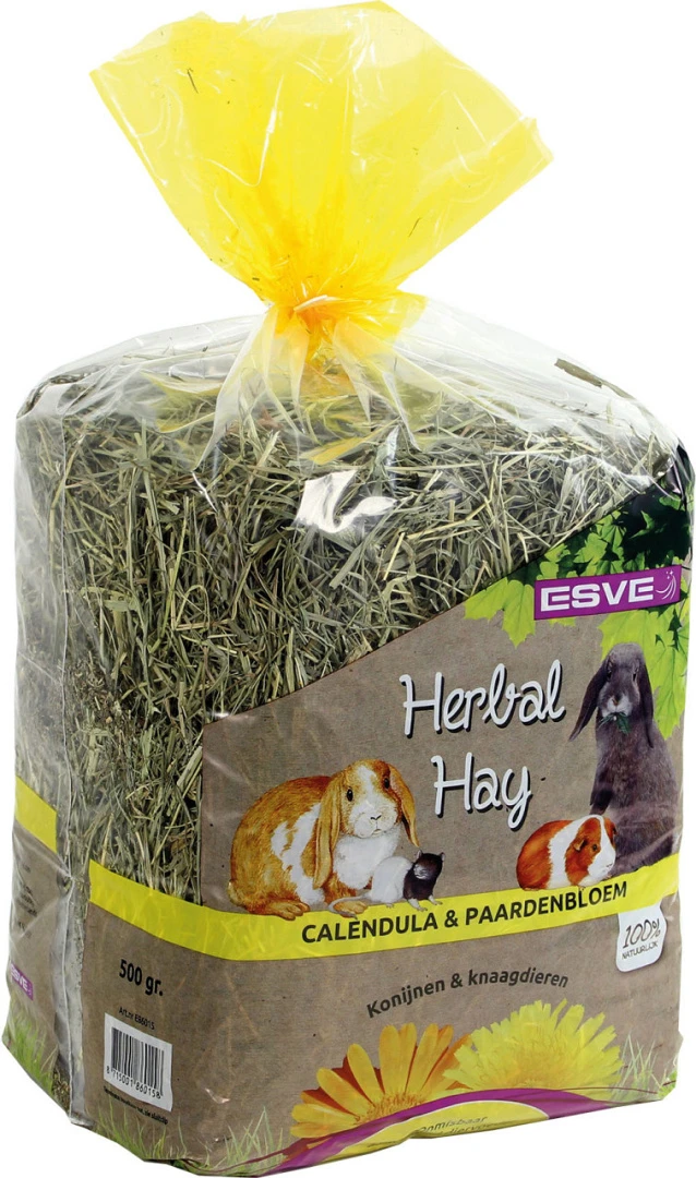 ESVE Herbal Hay Calendula En Paardenbloem 500 Gr 1 ESVE Herbal Hay Calendula En Paardenbloem 500 Gr