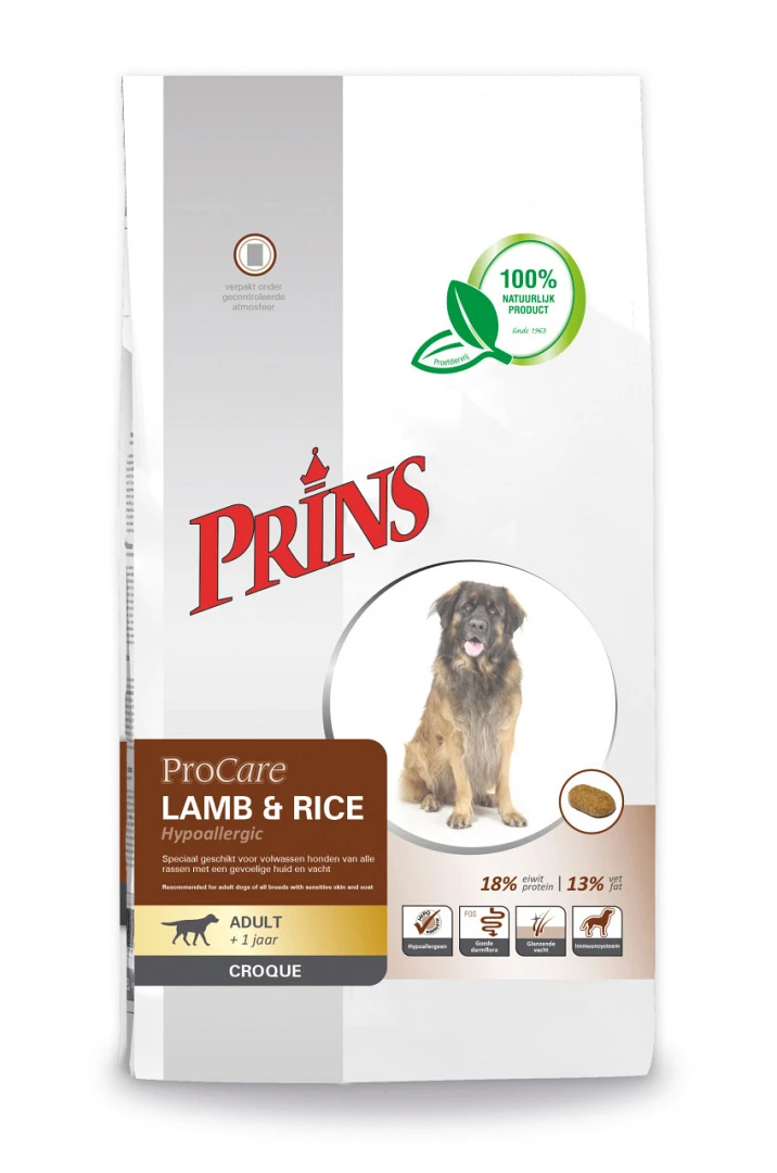 Prins Hondenvoer ProCare Croque Lamb & Rice 10 Kg 1 Prins Hondenvoer ProCare Croque Lamb & Rice 10 Kg