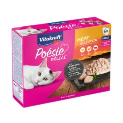 Vitakraft Kattenvoer Poésie Déli Sauce Vlees Multipack 6 X 85 Gr