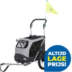 TRIXIE Opvouwbare Hondenfietskar Grijs