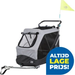 TRIXIE Opvouwbare Hondenfietskar Grijs -Beeztees Winkel 4011905127989 ALP