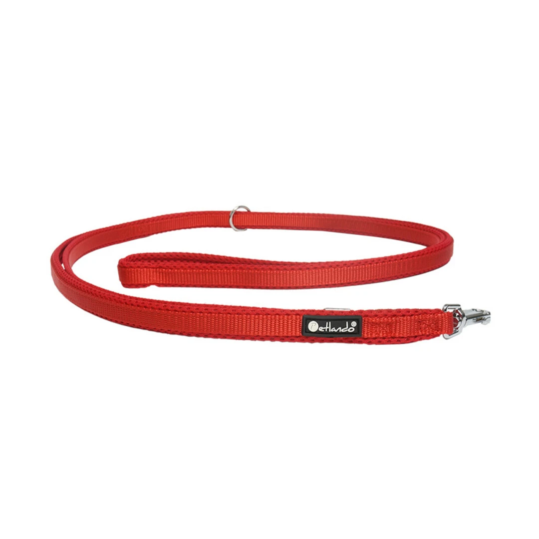 Petlando Verstelbare Hondenlijn Mesh Rood 1 Petlando Verstelbare Hondenlijn Mesh Rood