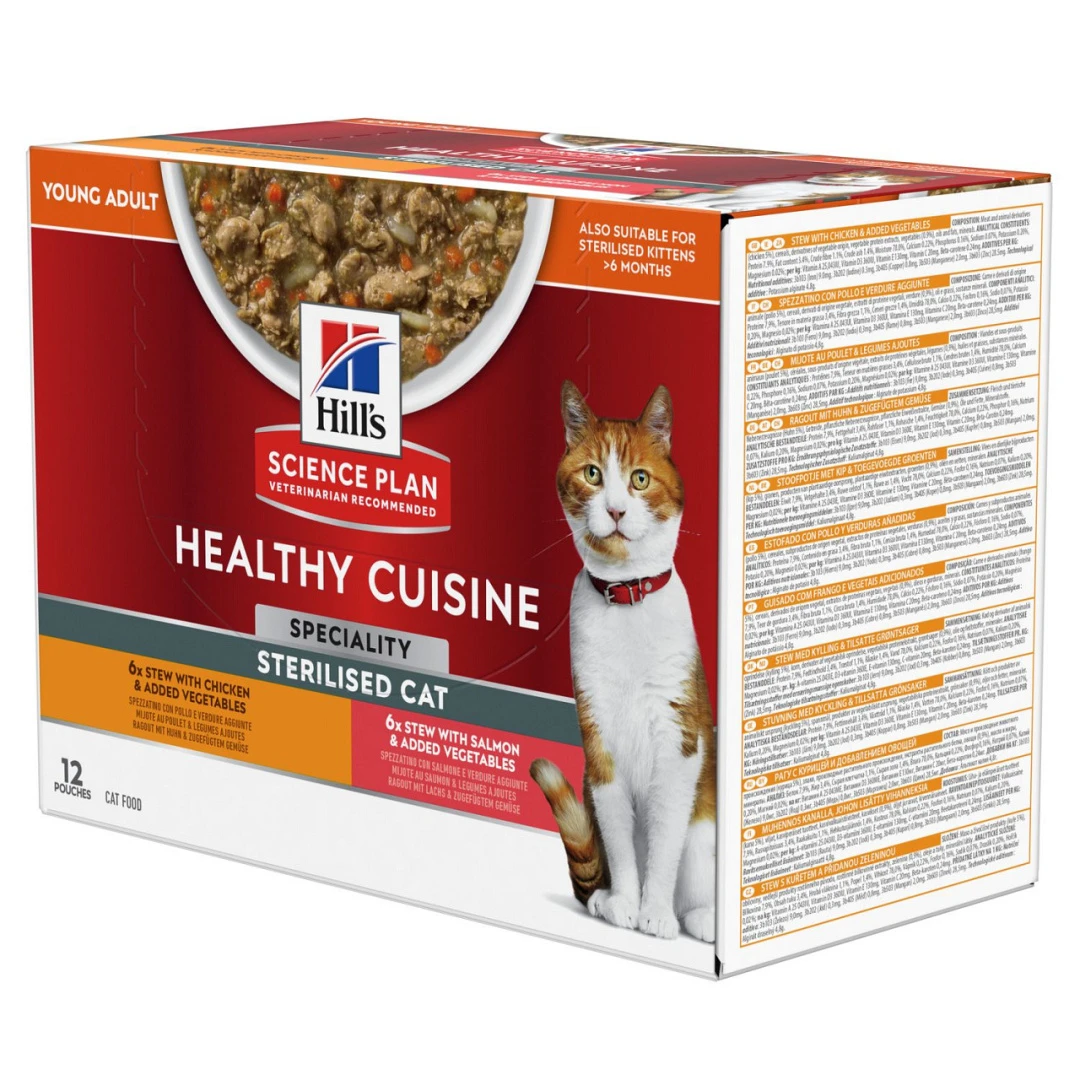 Hill's Science Plan Adult Healthy Cuisine Sterilised 12 X 80 Gr 1 Hill's Science Plan Adult Healthy Cuisine Sterilised 12 X 80 Gr