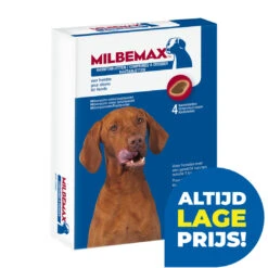 Milbemax Kauwtablet Hond > 5 Kg 4 St