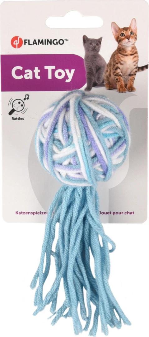 Flamingo Kattenspeelgoed Yarn Bal Met Flosh 2 Flamingo Kattenspeelgoed Yarn Bal Met Flosh - Afbeelding 2