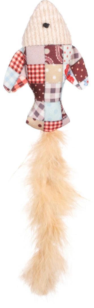 Flamingo Kattenspeelgoed Vinta Vis Met Veer 1 Flamingo Kattenspeelgoed Vinta Vis Met Veer