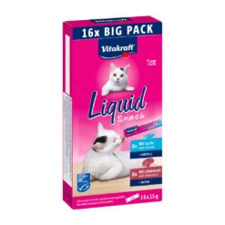 Vitakraft Liquid Snack Leverworst & Zalm 16 X 15 Gr