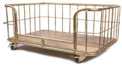 Lex & Max Hondenbank Metal Wire Basket Goud -Beeztees Winkel 7003 120 57