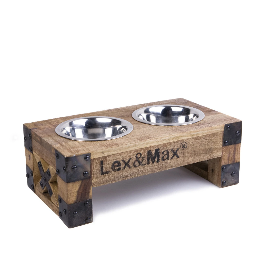 Lex & Max Feeder Voerbakken Standaard Hout 1 Lex & Max Feeder Voerbakken Standaard Hout