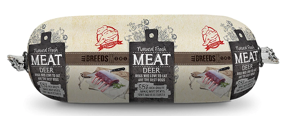 Natural Fresh MEAT Hondenworst Deer 600 Gr 1 Natural Fresh MEAT Hondenworst Deer 600 Gr