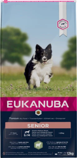 Eukanuba Hondenvoer Senior S/M Lamb & Rice 12 Kg