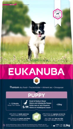 Eukanuba Hondenvoer Puppy S/M Lamb & Rice 2,5 Kg