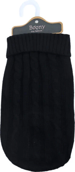 Boony Hondenkabeltrui Zwart -Beeztees Winkel 8712901083656