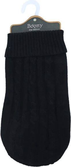Boony Hondenkabeltrui Zwart -Beeztees Winkel 8712901083724