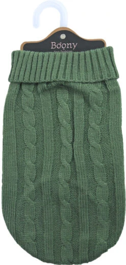 Boony Hondenkabeltrui Olijfgroen -Beeztees Winkel 8712901084073
