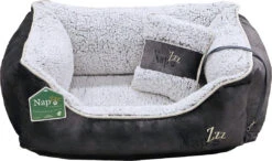 NapZZZ Hondenmand Divan Met Kussen Grijs/Wit 7 NapZZZ Hondenmand Divan Met Kussen Grijs/Wit -Beeztees Winkel 8712901084561 a