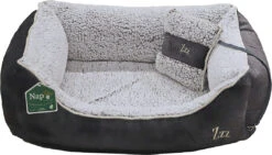 NapZZZ Hondenmand Divan Met Kussen Grijs/Wit 8 NapZZZ Hondenmand Divan Met Kussen Grijs/Wit -Beeztees Winkel 8712901084639 a