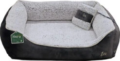 NapZZZ Hondenmand Divan Met Kussen Grijs/Wit 9 NapZZZ Hondenmand Divan Met Kussen Grijs/Wit -Beeztees Winkel 8712901084707 a
