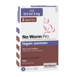 No Worm Pro Ontwormingstabletten Kleine Kat & Kitten 2 St