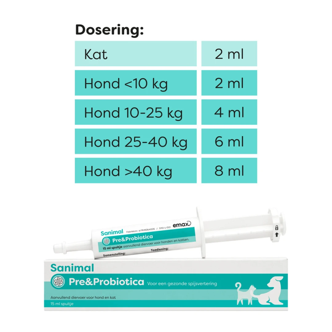 Sanimal Pre- & Probiotica 15 Ml 3 Sanimal Pre- & Probiotica 15 Ml - Afbeelding 3