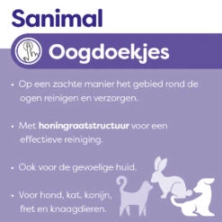 Sanimal Oogdoekjes 100 St -Beeztees Winkel 8713112005291 3