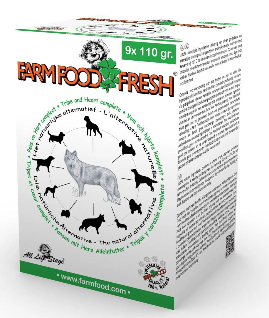 Farm Food Fresh Hondenvoer Pens & Hart Compleet 9 X 110 Gr 1 Farm Food Fresh Hondenvoer Pens & Hart Compleet 9 X 110 Gr