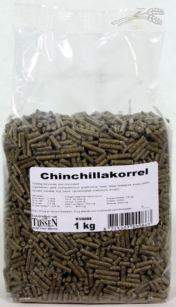 Chinchillakorrels 1 Kg 1 Chinchillakorrels 1 Kg