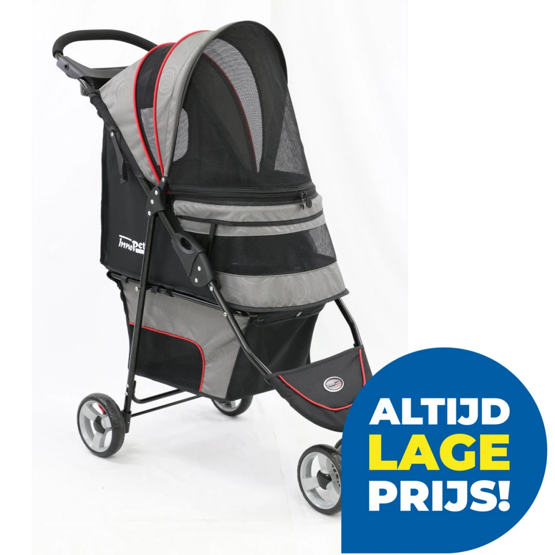 Innopet Buggy Avenue Shiny Grey/red 1 Innopet Buggy Avenue Shiny Grey/red