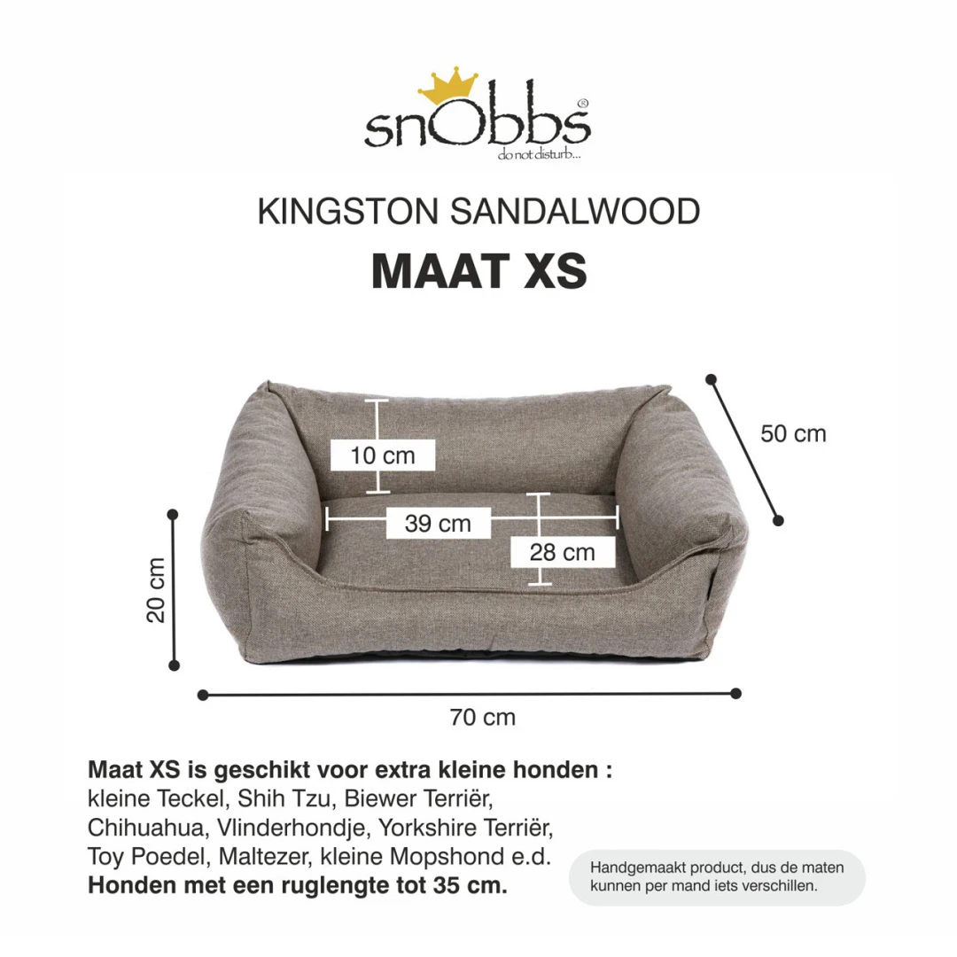 SnObbs Orthopedische Hondenmand Kingston Sandalwood 3 SnObbs Orthopedische Hondenmand Kingston Sandalwood - Afbeelding 3