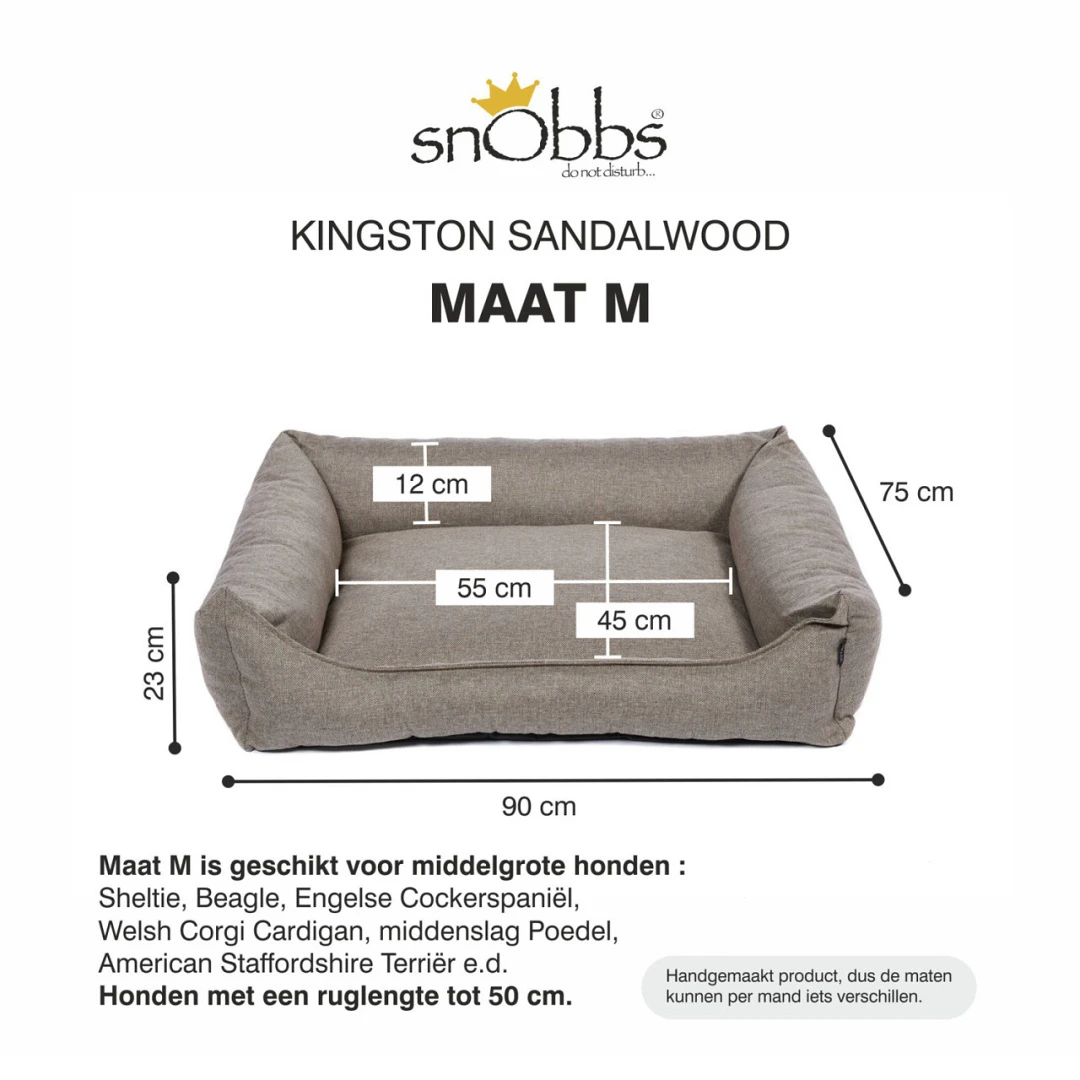SnObbs Orthopedische Hondenmand Kingston Sandalwood 7 SnObbs Orthopedische Hondenmand Kingston Sandalwood - Afbeelding 7