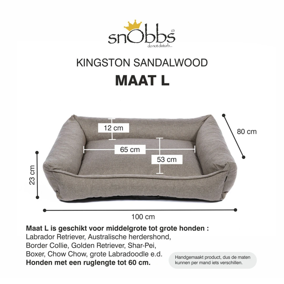 SnObbs Orthopedische Hondenmand Kingston Sandalwood 9 SnObbs Orthopedische Hondenmand Kingston Sandalwood - Afbeelding 9